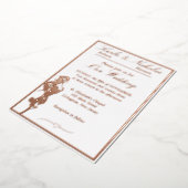 Invitation En Aluminium Rose, Elégant Mariage blanc, Rose Gold Full (Rotation)