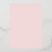 Invitation En Aluminium Rose et or Rose | Fête des mariées simple (Verso)