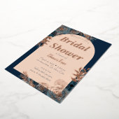 Invitation En Aluminium Rose feuille d'or nuptiale douche florale Invitati (Rotation)