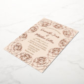 Invitation En Aluminium Rose Floral Boho Blush Pink Gold Mariage (Rotation)