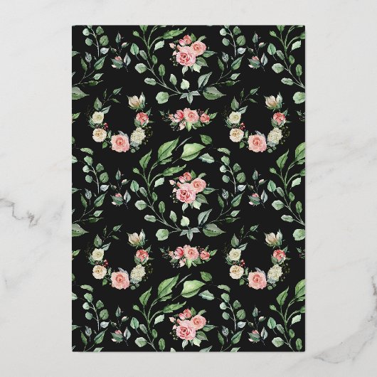 Invitation En Aluminium Rose foncé | Romantic Spring Florals Mariage (Verso)