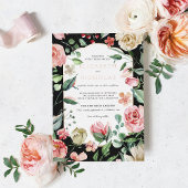 Invitation En Aluminium Rose foncé | Romantic Spring Florals Mariage
