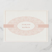 Invitation En Aluminium Rose Gold Classic Ornate Mandala Wedding Invitatio (Verso)