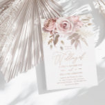 Invitation En Aluminium Rose Gold, Dusty Rose et Blush Floral Mariage<br><div class="desc">Rose Gold,  Dusty Rose & Blush Floral Mariage Foil Invitation Voir d'autres invitations dans notre Niche and Nest Store</div>