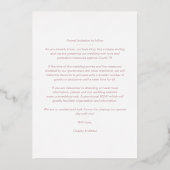 Invitation En Aluminium Rose Gold Fancy Modern Collage 3 Photos Wedding (Verso)