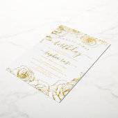 Invitation En Aluminium Rose Gold Foil 21e anniversaire (Rotation)