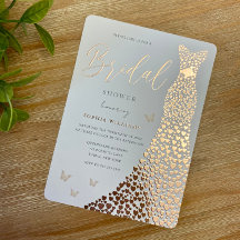 Rose Gold Foil Coeur Robe Papillon Fête des mariée