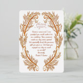Invitation En Aluminium Rose Gold Foil Mariage Remerciements Élégants (Debout devant)