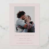 Invitation En Aluminium Rose Gold Forever Valentines Photo Enregistrer la  (Verso)