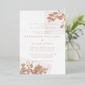 Invitation En Aluminium Rose Gold Les deux parents Mariage (Debout devant)