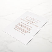 Invitation En Aluminium Rose Gold Les deux parents Mariage (Rotation)