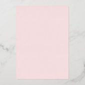 Invitation En Aluminium Rose Gold Pink Blush 70e Anniversaire Foil Invitat (Verso)