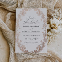 Rose Gold Vieilli Fleurs Mariage Enregistrer La Da