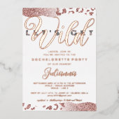 Invitation En Aluminium Rose Impressionnante Animaux Sauvages Enterrement (Recto)