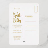 Invitation En Aluminium Rose jaune pâle Enregistrer la date Anniversaire (Verso)