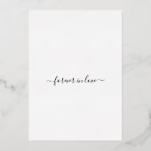 Invitation En Aluminium rose or abstrait romantique mariage réel (Verso)