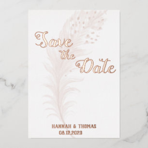 Invitation En Aluminium Rose Or simple et élégant