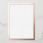 Invitation En Aluminium Rose Or Vierge (Recto)