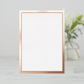 Invitation En Aluminium Rose Or Vierge (Debout devant)