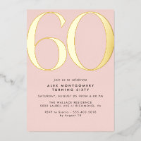 Rose pâle | Glam moderne Femmes 60e anniversaire