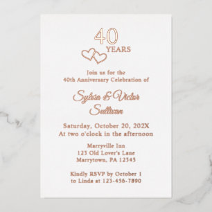 Invitation En Aluminium Rose personnalisée élégante pour fête d'anniversai