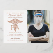 Invitation En Aluminium ROSE photo du médecin adjoint de l'AP (Recto)