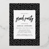 Invitation En Aluminium Rose scénarisé Gold Foil Photo Graduation Party (Verso)