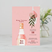 Invitation En Aluminium Rosé sur Rose Saint Valentin Pink (Debout devant)