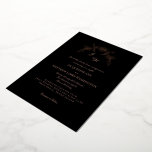 Invitation En Aluminium Rose tout simplement élégant Or Vintage noir<br><div class="desc">Simplement Élégant Script Vintage. Faire-part de mariage. Feuille d'or noire et rose. Parents mariés.</div>