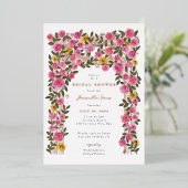 Invitation En Aluminium Rose Trellis Trellis Spring Garden Fête des mariée (Debout devant)