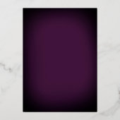 Invitation En Aluminium Rose violet Swirl Quinceanera Gold Table Numéro (Verso)