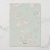 Invitation En Aluminium Roses de thé douceur matin après (Verso)