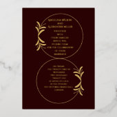 Invitation En Aluminium Royal Deep Burgundy Personalized wedding  (Recto)