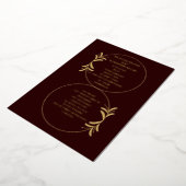 Invitation En Aluminium Royal Deep Burgundy Personalized wedding  (Rotation)