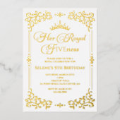 Invitation En Aluminium Royal Fiveness 5ème Anniversaire (Recto)
