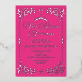 Invitation En Aluminium Royal Fiveness Princes 5th Birthday Foil Invitatia (Recto)