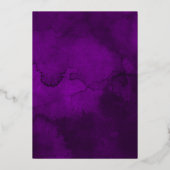 Invitation En Aluminium Royal Purple et Gold FlorMariage (Verso)