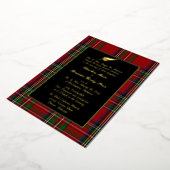 Invitation En Aluminium Royal Stewart Tartan Plaid Mariage (Rotation)