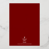 Invitation En Aluminium Ruby Red Eighty & Élégant 80e Anniversaire Or (Verso)