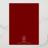 Invitation En Aluminium Ruby Red Eighty & Elegant 80th Birthday Gold (Verso)