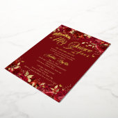 Invitation En Aluminium Ruby Red Gold Rose Mis Quince Quinceanera (Rotation)