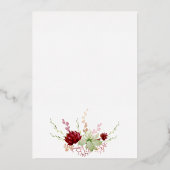 Invitation En Aluminium Russe Burgundy Aquarelle Floral Boho Mariage (Verso)