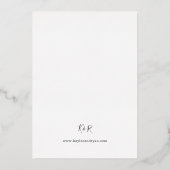 Invitation En Aluminium Russe Eucalyptus & Gold Frame Mariage Full Real (Verso)