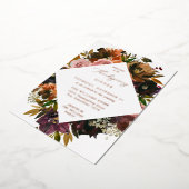 Invitation En Aluminium Russe Gold Fall Floral Thanksgiving S2 (Rotation)