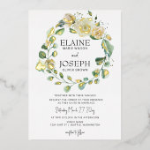 Invitation En Aluminium Rustic Airical Botanical Neutral Floral Mariage (Recto)