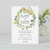 Invitation En Aluminium Rustic Airical Botanical Neutral Floral Mariage (Debout devant)