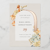 Invitation En Aluminium Rustic Autumn Citrouille Arch Floral Enregistrer l (Recto)