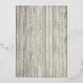 Invitation En Aluminium Rustic Beach String Lights Gold Foil Wedding (Verso)