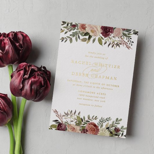 Invitation En Aluminium Rustic Bloom Mariage