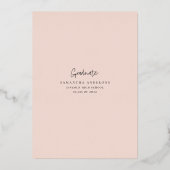 Invitation En Aluminium Rustic Burgundy Navy Blue & Pink Floral Real Foil (Verso)